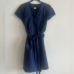 J. Crew Vintage Silk Wrap Midi Dress